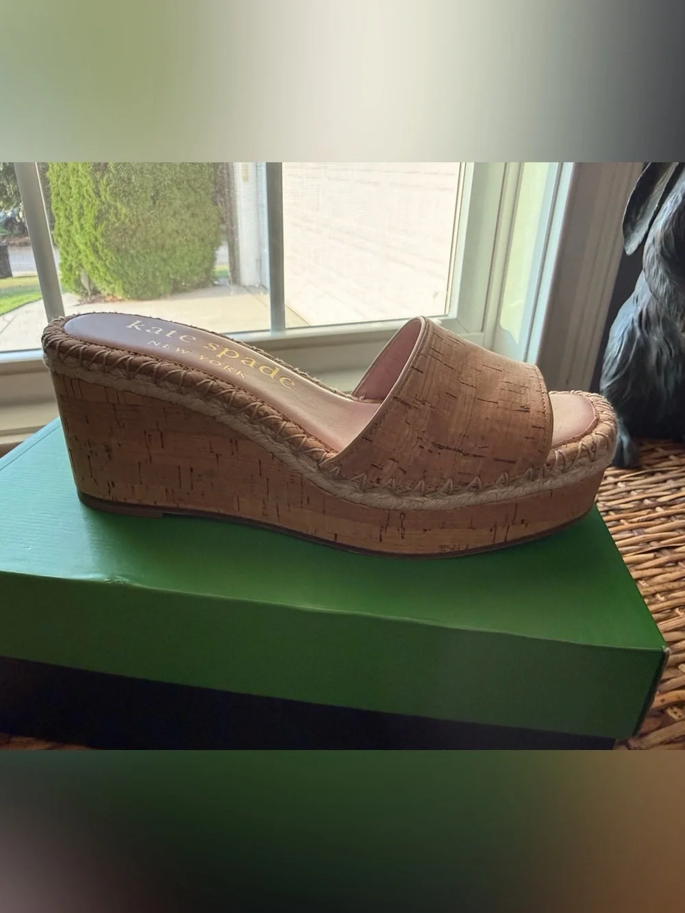 NIB kate spade Colette Cork Espadrille Wedge - 7.5